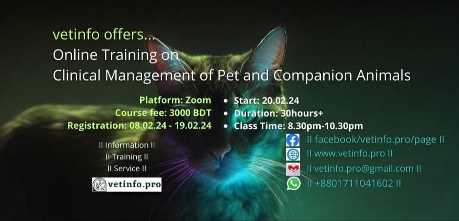 Online Training on Pet Care for Veterinarians of Bangladesh