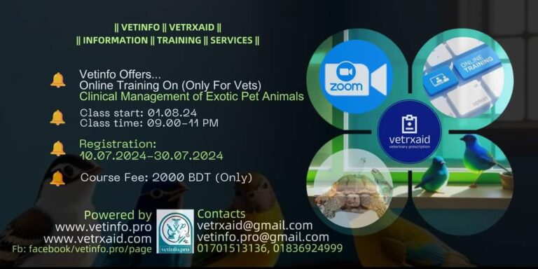 Online Training on Clinical Management of Exotic Pet